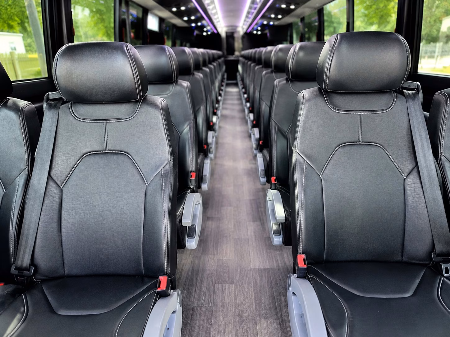 56 passenger charter bus interior
