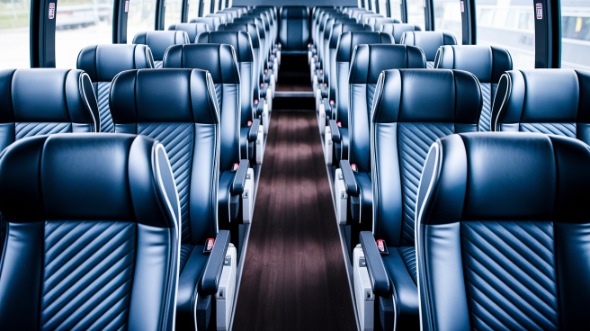 richardson 56 passenger charter bus inside