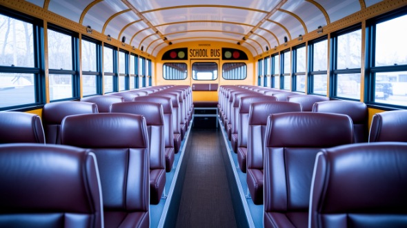 school bus rental interior allen